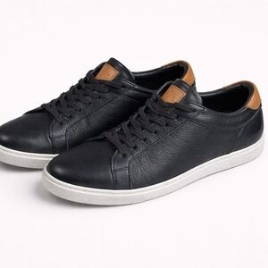 Men's Black Leather Sneakers